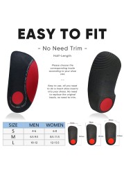 NOIPACE 3/4 Length Orthotic Shoe Inserts Women Men Orthotic High Arch Support Insoles for Flat Feet Relief Heel Spur Pain