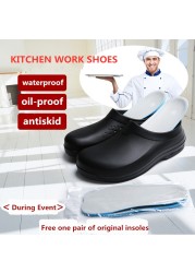 New Arrivals Kitchen Work Shoes Anti-slip Waterproof Oil-proof Cook Chef Shoes Slip-resistant Safety Shoes Clogs Size 36-45