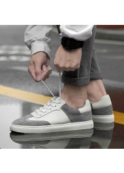 Men's casual shoes genuine leather shoes for male adult lace-up comfortable outdoor fashion men's shoes Korean version sneakers