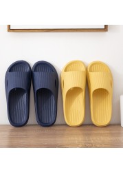 Home Soft-soled Slippers Women Summer Bathing Non-slip Soft Sandals Couple Noise Reduction Wear-resistant Flip Flops Female Shoes