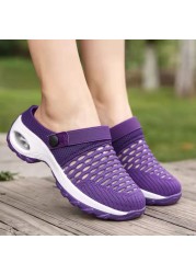 2022 New Women's Shoes Non-slip Thick Sole Sandals Women's Breathable Mesh Sandals Outdoor Walking Slippers