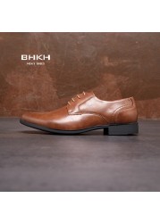 BHKH 2022 Mens Formal Dress Shoes Spring Autumn Lace Up Men Wedding Shoes Smart Business Office Work For Men Shoes