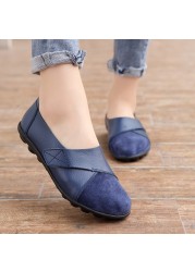 sun00 2022 new women's shoes-women's loafers shoes women's soft genuine leather shoes large size ladies shoes