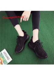 OrientPostMark Women Casual Sneakers Shoes Breathable Handmade Women Sneaker Walking Shoes Female Flats Comfortable Lightweight