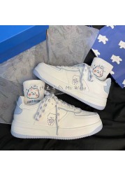 2021 Fashion Women Sneakers Kawaii Shoes Anime Stripes Casual Harajuku Winter Vulcanized Women White Dropshipping