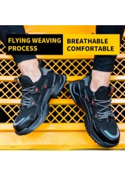 Men's safety shoes breathable anti-smashing anti-puncture safety shoes work shoes new all seasons