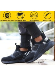 Men's protective safety shoes anti-puncture safety shoes summer work shoes breathable and deodorant men's shoes work shoes