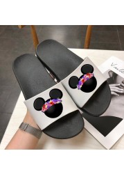 Women Cartoon Slippers Summer Indoor Slippers Cute Animal Beach Flip Flops Bathroom Home Slippers Non-slip Bathroom Home Slides