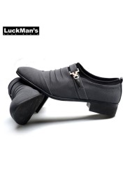 Men's Pointed Toe Casual Moccasin Shoes Lace Up Breathable Office Shoes Large Size