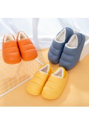 Men and women winter slippers fur slippers passionate and comfortable garden clogs mules slippers home cotton shoes couple indoor slippers