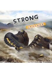 Men's hiking boots, suede men's hiking boots, comfortable and resistant shoes, classic and fashion style