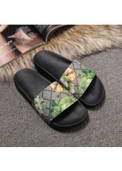 Luxury Women Slippers Pink Star Leather 2021 Summer Men and Women Plus Size Roman Style Sandals Non-slip Outdoor Beach Shoes