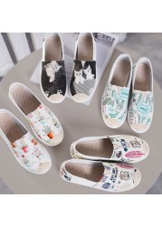 Single Flat Bottom Lazy Fisherman Canvas Shoes 2022 New Style Casual Korean White Canvas Women's Shoes