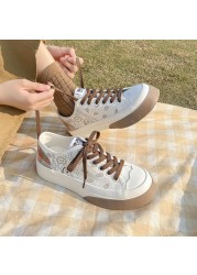 bandana shoes summer 2022 fashion patchwork plaid women casual espadrilles students daily wear lace up canvas sneakers