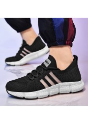 Fashion Running Sneakers Women's Mesh Breathable Lace Up Couple Sneakers Outdoor Gym Non-slip Plus Size 35-46 Ladies Trainers