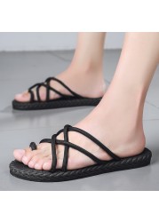 Men Summer Special Offer Slippers Personality Fashion Woven Cotton Rope Outdoor Casual Soft-soled Non-slip Sandal 39-44
