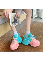 Autumn Women Chunky Sneakers New Design Woman Shoes Colorful Thick Sole Fashion Girls Platform Sneakers Ladies Sneakers