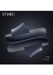 UTUNE Summer Outside Slippers Men Shoes EVA Soft Outdoor Sneaker Platform Slides Women Thick Sole Non-slip Indoor Beach Sandals