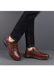 100% Genuine Leather Men's Casual Shoes Best Quality Business Formal Shoes 2019