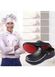 EVA Unisex Slippers Non-slip Waterproof Oil-proof Kitchen Work Cook Shoes for Chef Master Hotel Restaurant Slippers