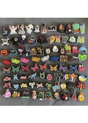 Wholesale 20-100pcs Cute Cartoon Crocs Charms Mix Random Patterns Shoe Charms for Shoe Accessories Wristbands Slippers Decoration