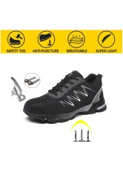 Wear-resistant non-slip safety protective work shoes breathable anti-smashing safety shoes men's anti-puncture sports shoes