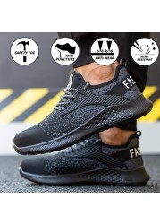 Non-slip mens work safety shoes breathable summer deodorant anti-piercing women shoes mens safety shoes work shoes