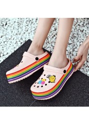 Women slip on garden clogs waterproof shoes women platform classic nursing clogs hospital women work medical sandals