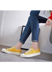 Brand 2022 New Women's Canvas Shoes Flat Shoes Woman Retro Classic Women's Vulcanizing Shoes Low Cut Lace-up Designer Sneakers