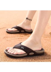 RYAMAG Massage Flip Flops Summer Men Slippers Beach Sandals Comfortable Men Casual Shoes Fashion Men Flip Flops Shoes 2022