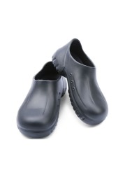 Mens Chef Shoes Kitchen Cook Shoes Black Work Clogs Hospital Shoes Super Anti-slip Oil Proof Waterproof Flat Sandals