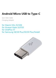 KKmoon - الروبوت مايكرو USB أنثى إلى نوع C-USB-C ذكر مزامنة البيانات محول محول شحن شاومى كابل بيانات HuSamsung