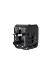 ALISSA-All in One AC Outlet Power Plug Adapter 3 USB + 1 Type C Charging Ports, Black.