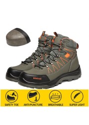 High quality work safety shoes men anti-smashing anti-puncture work safety shoes winter plus velvet warm protective shoes