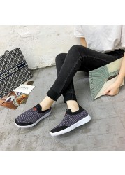 Women's casual classic breathable walking shoes women's fashion sports shoes fashion lightweight cotton shoes black fitness