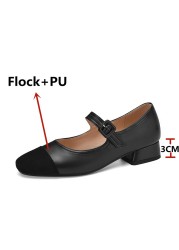 FEDONAS Spring Summer Women Pumps Concise Fashion Sweet Low Heel Buckle Mary Janes Shoes Woman 2022 Casual Office Ladies Dress