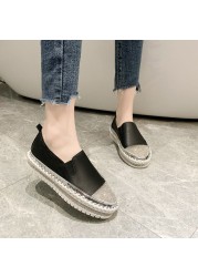 Large casual single shoes 2021 autumn new Lefu shoes thick sole flat bottom diamond fashion women's shoes women's shoes