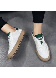 Non-leather casual shoes white sneakers for men canvas shoes men flats waterproof skateboarding shoes vulcanized shoes platform