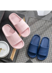 Summer Slippers Mute EVA Platform Sandals Women Slippers Soft Bottom Indoor Men Summer Deodorant Non-slip Household Flip Flops