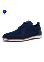 2022 new summer men's British-style shoes classic light breathable mesh flat shoes fashion casual business dress shoes large size