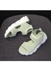 New summer women's sandals chunky mesh thick bottom white shoes 5cm wedges platform trend women sandals beautiful girl beach shoes