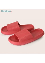 Thick Platform Slippers Cloud Slippers Non-slip EVA Soft Waterproof Cloud Sandals Silent Damping Bathroom Indoor Shoes For Women