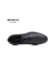 BHKH 2022 leather men casual shoes work office lace-up light dress men shoes