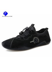 2022 new men's casual shoes men's shoes fashion high quality shoes leather driving shoes flat shoes handmade luxury boat shoes big size