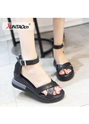 New Women Wedges Sandals Summer Mixed Colors Platform Sandals Casual Shoes Women High Heels Sandalias Mujer