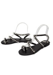 LuasTuas Plus Size 35-43 Women'S Sandals 2022 New Crystal Slip On Summer Ladies Shoes Daily Vacation Shoes Female Footwear