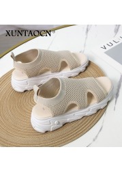 2022 New Summer Women Sandals Sexy Shoes Crystal Casual Woman Flats Buckle Strap Ladies Fashion Beach Shoe Big Size