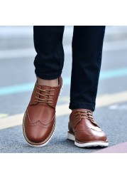 Men's Genuine Leather Moccasin Shoes Casual Flat Breathable Formal Business Shoes Large 47 48