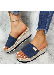 2022 Summer Chunky Heel Women Sandals Summer Wedge Sandals Casual Chunky Platform Sandals Female Wedge Sandals