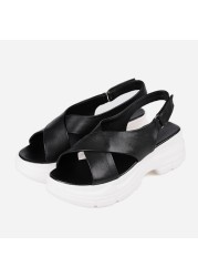 VENTACT Summer Women Sandals Genuine Leather Light Buckles Women Shoes Casual Daily Shoes Size 34-39